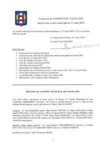 PV conseil municipal du 13 mars 2024