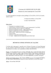 Procès verbal du Conseil Municipal du 22 mai 2024
